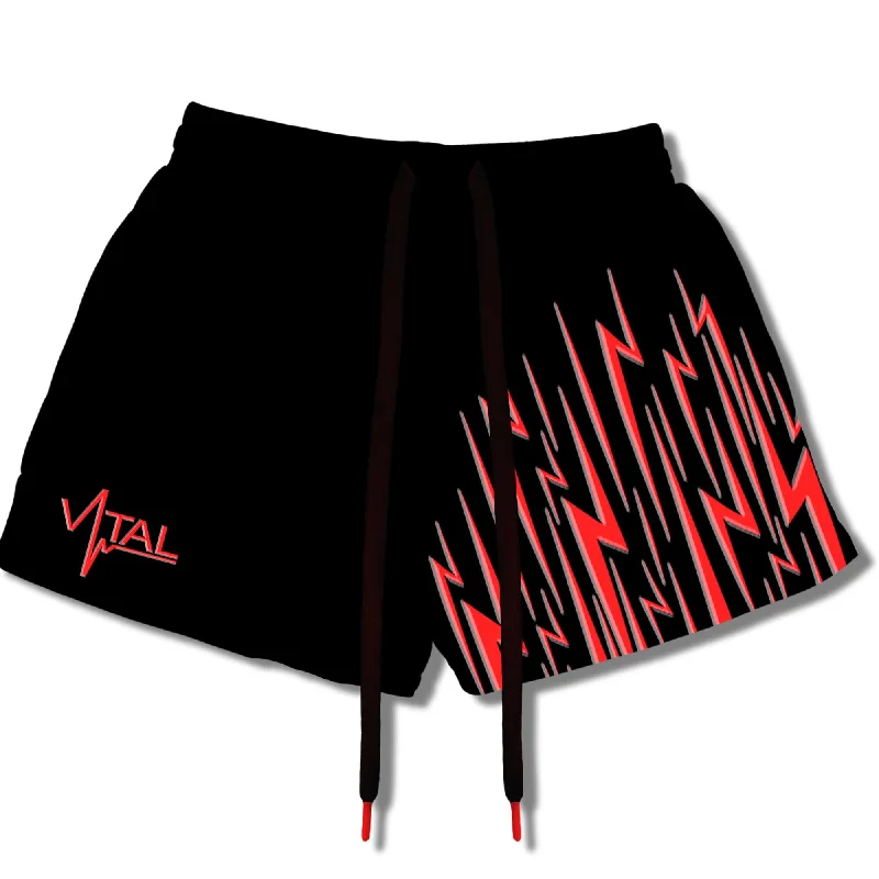 Combat Mesh Shorts 5.5" - Red Energy