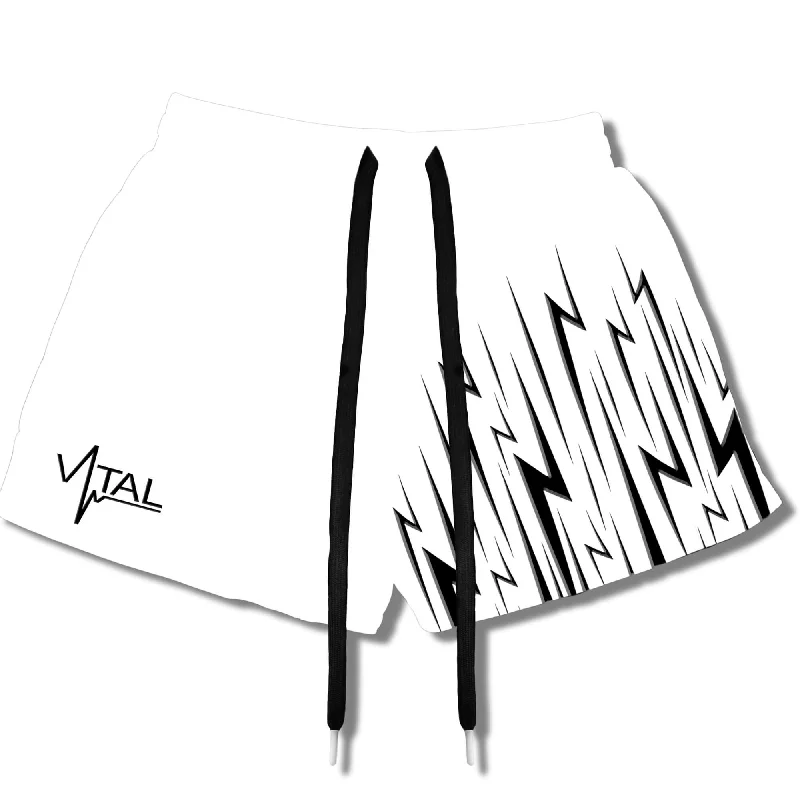 Combat Mesh Shorts 5.5" - White Energy