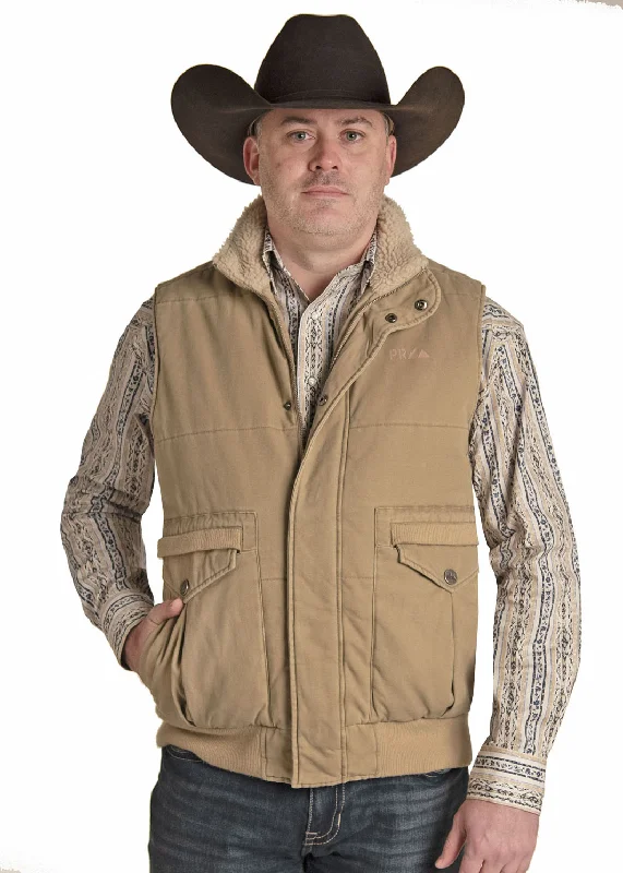 POWDER RIVER SOLID BRUSHED WATER RESISTANT CONCEAL CARRY COTTON CANVAS VEST