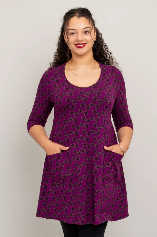 Veronica Tunic, Orchid Mums, Bamboo - Final Sale