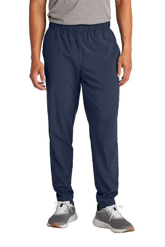 Sport-Tek Mens Repeat Moisture Wicking Pants w/ Pockets - True Navy Blue - New