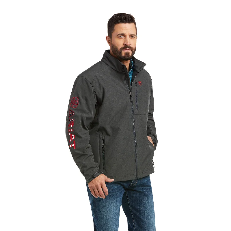 Ariat Logo 2.0 Charcoal Americana Softshell Jacket