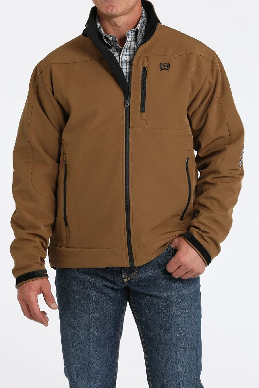 CINCH BROWN LOGO BONDED JACKET