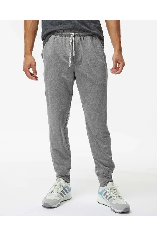 Holloway Mens Eco Revive Ventura Moisture Wicking Jogger Sweatpants w/ Pockets - Heather Grey