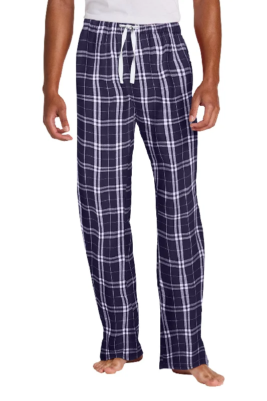 District Mens Flannel Plaid Lounge Pants - Purple/White