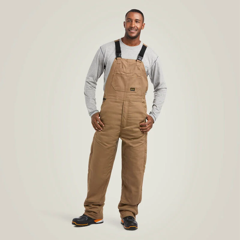 Ariat Field Khaki Rebar DuraCanvas Stretch Insulated Bib Overalls