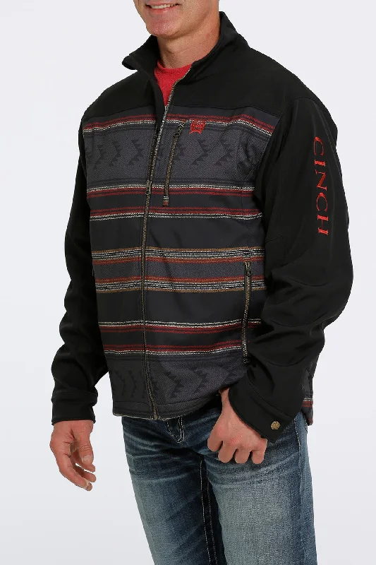 CINCH GREY STRIPED RED LOGO CONCEALED CARRY BONDED JACKET