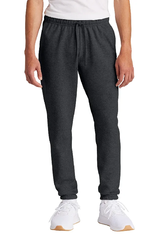 Port & Company Mens Core Fleece Sweatpants w/ Pockets - Heather Dark Grey - New