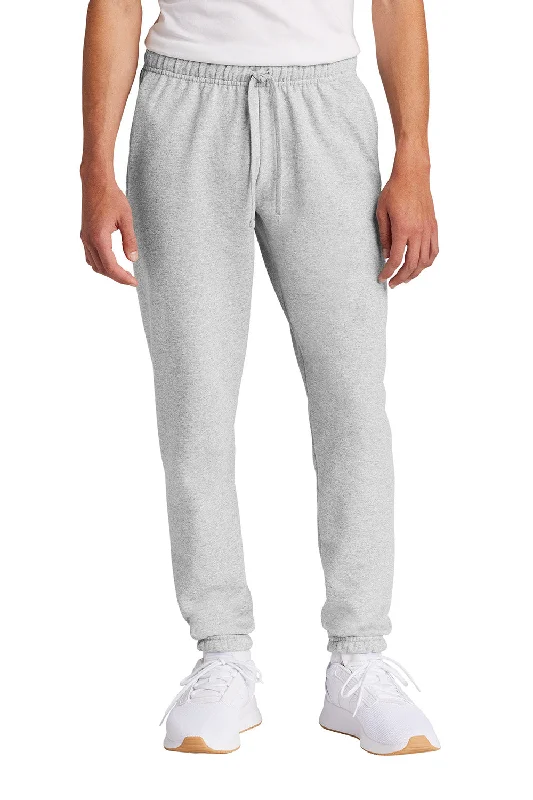 Port & Company Mens Core Fleece Sweatpants w/ Pockets - Ash Grey - New