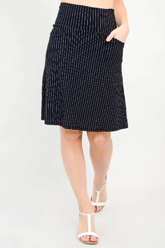 Magna Skort, BW Pin Stripe, Bamboo - Final Sale