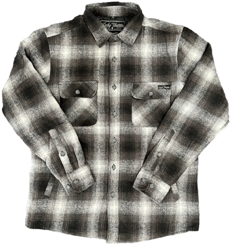 The IMPERIAL Lined Flannel Shirt-Jacket - BLACK/GREY