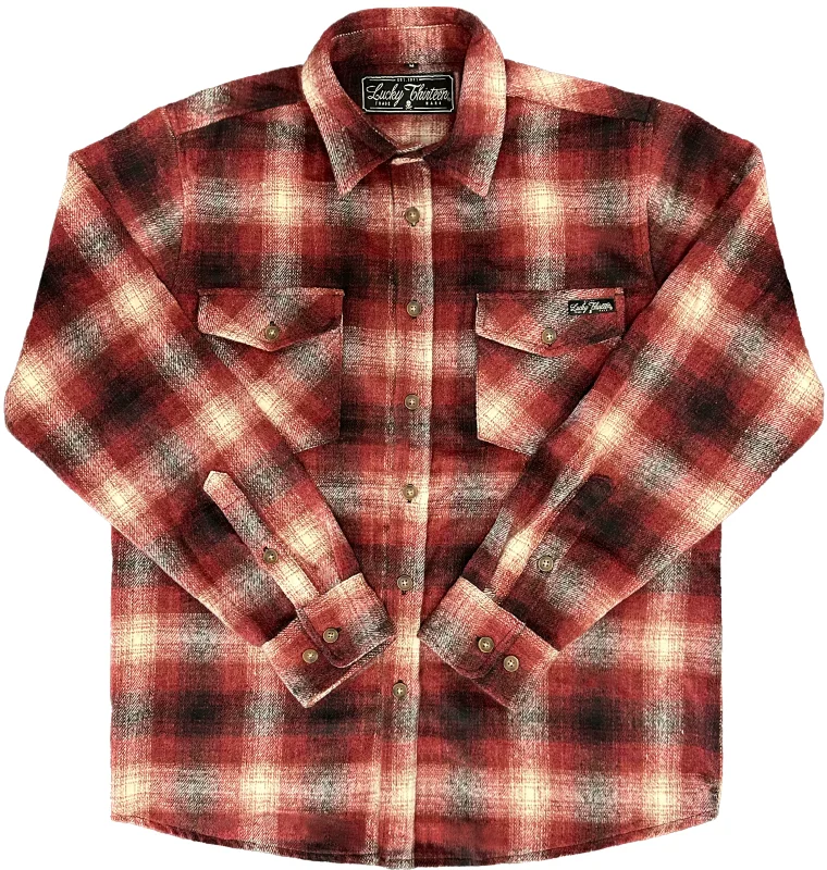 The WYATT Flannel Button Up - RED PLAID