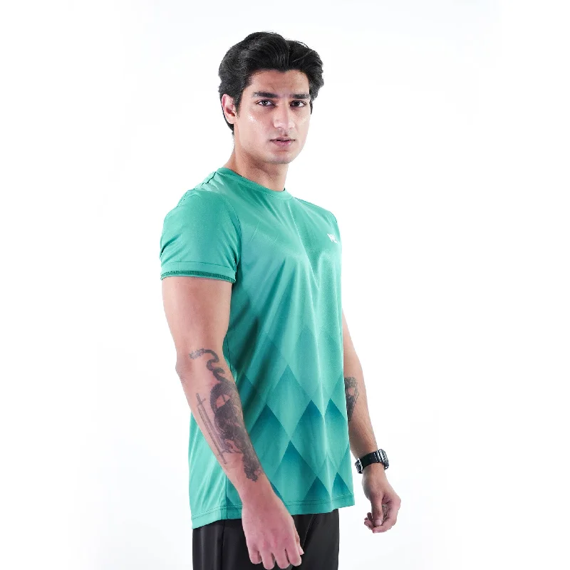 Pure Vigor Gym Tee White Green Bosphorus