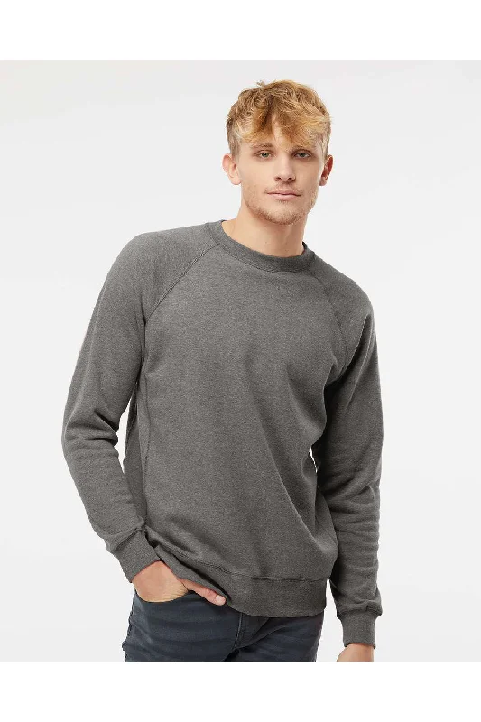 Independent Trading Co. Mens Special Blend Crewneck Raglan Sweatshirt - Nickel Grey