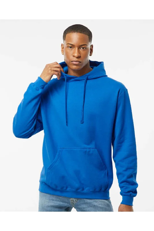 Tultex Mens Fleece Hooded Sweatshirt Hoodie w/ Pouch Pocket - Royal Blue