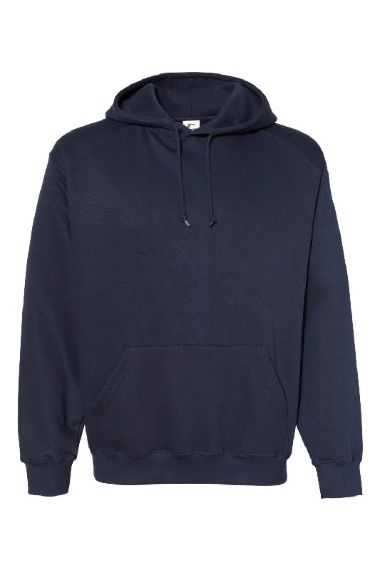 C2 Sport Mens Hooded Sweatshirt Hoodie w/ Pouch Pocket - Navy Blue - Closeout