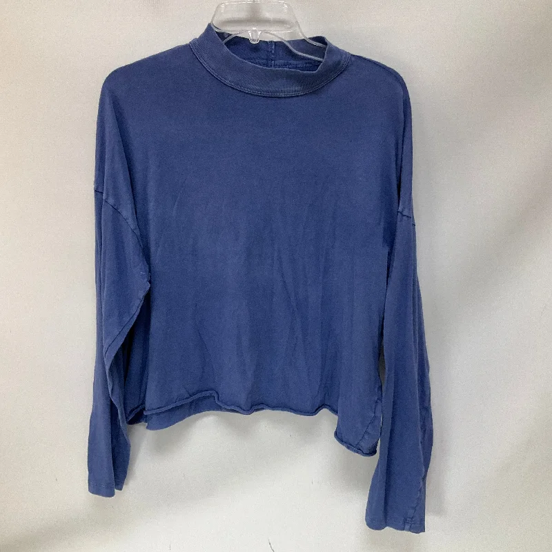 Top Long Sleeve Basic By Aerie In Blue, Size: Xl