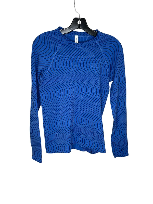 Athletic Top Long Sleeve Collar By Athleta In Blue, Size: M