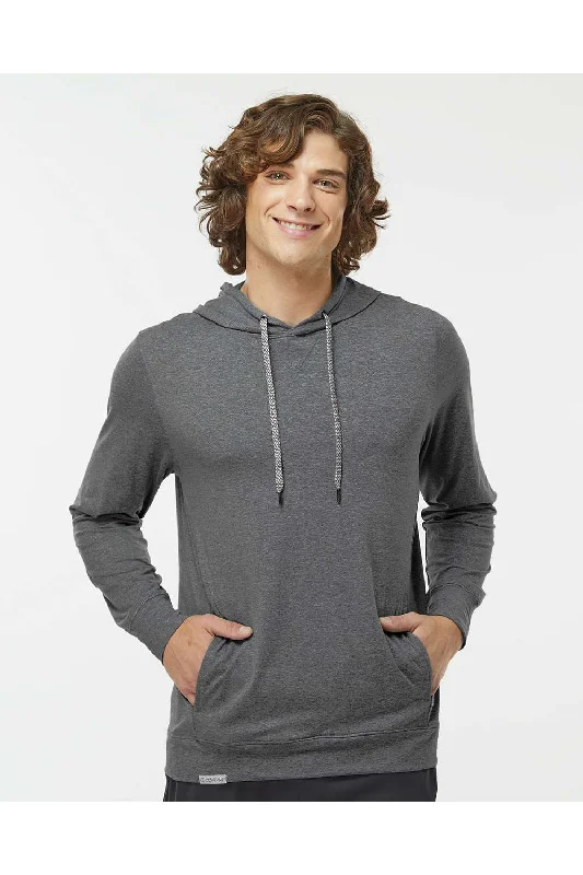 Holloway Mens Eco Revive Ventura Moisture Wicking Hooded Sweatshirt Hoodie - Heather Carbon Grey