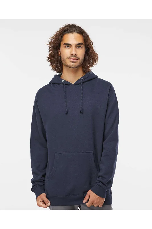 Independent Trading Co. Mens Hooded Sweatshirt Hoodie w/ Pouch Pocket - Slate Blue