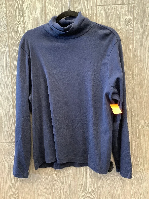 Top Long Sleeve Basic By J. Crew In Blue, Size: 3x