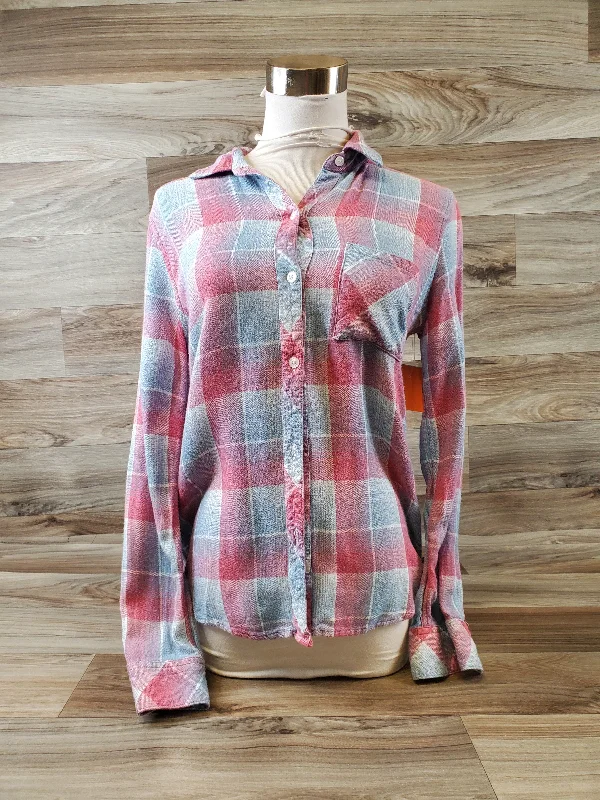 Top Long Sleeve Basic By Rails In Plaid Pattern, Size: Xs