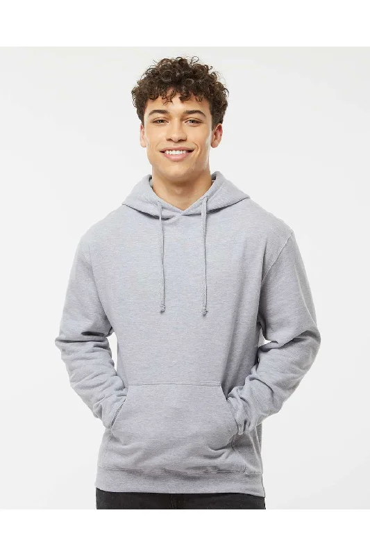 Tultex Mens Fleece Hooded Sweatshirt Hoodie w/ Pouch Pocket - Heather Grey