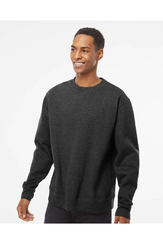 Independent Trading Co. Mens Crewneck Sweatshirt - Heather Charcoal Grey