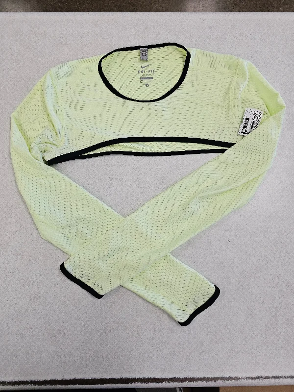 Athletic Top Ls Crewneck By Nike Apparel In Green, Size:M