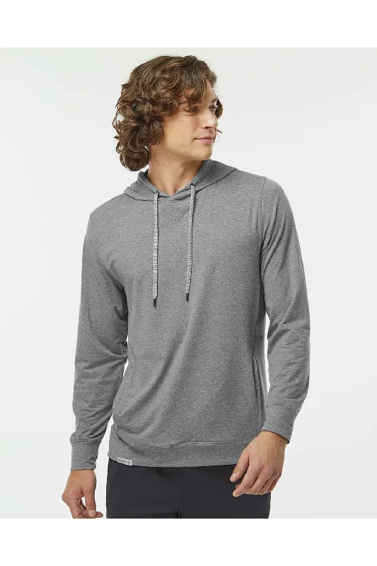 Holloway Mens Eco Revive Ventura Moisture Wicking Hooded Sweatshirt Hoodie - Heather Grey