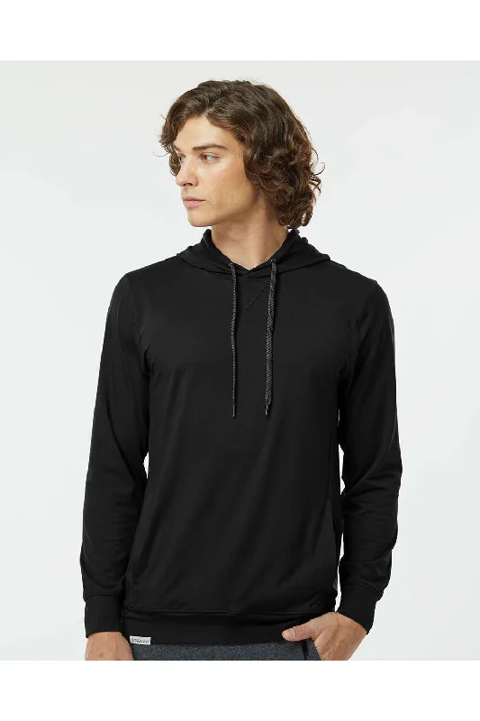 Holloway Mens Eco Revive Ventura Moisture Wicking Hooded Sweatshirt Hoodie - Black