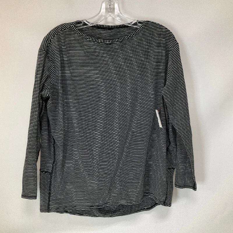 Athletic Top Long Sleeve Crewneck By Lululemon In Striped Pattern, Size: 4