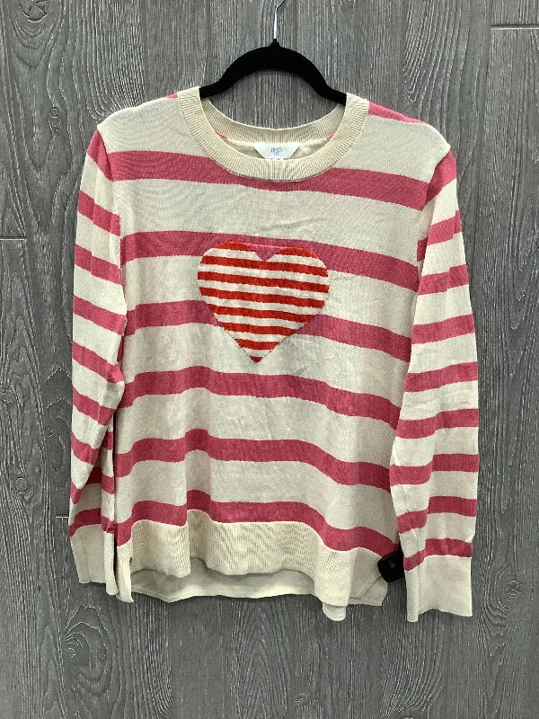 Top Long Sleeve By Time And Tru In Striped Pattern, Size: Xl