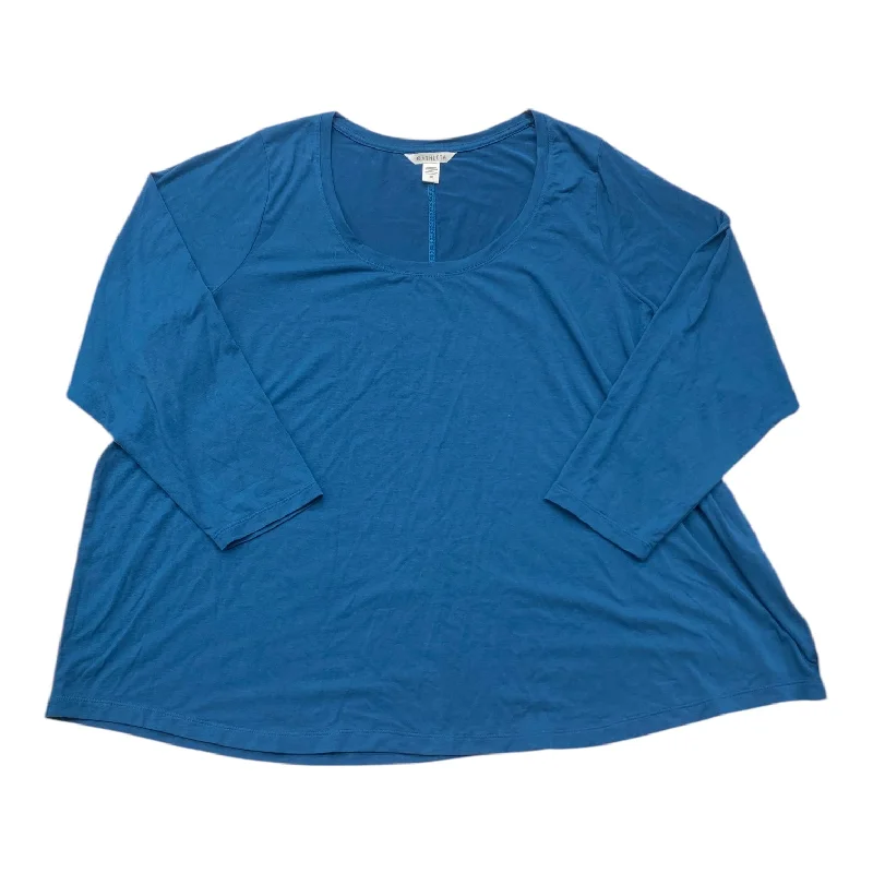 Athletic Top Long Sleeve Crewneck By Athleta In Blue, Size: 3x