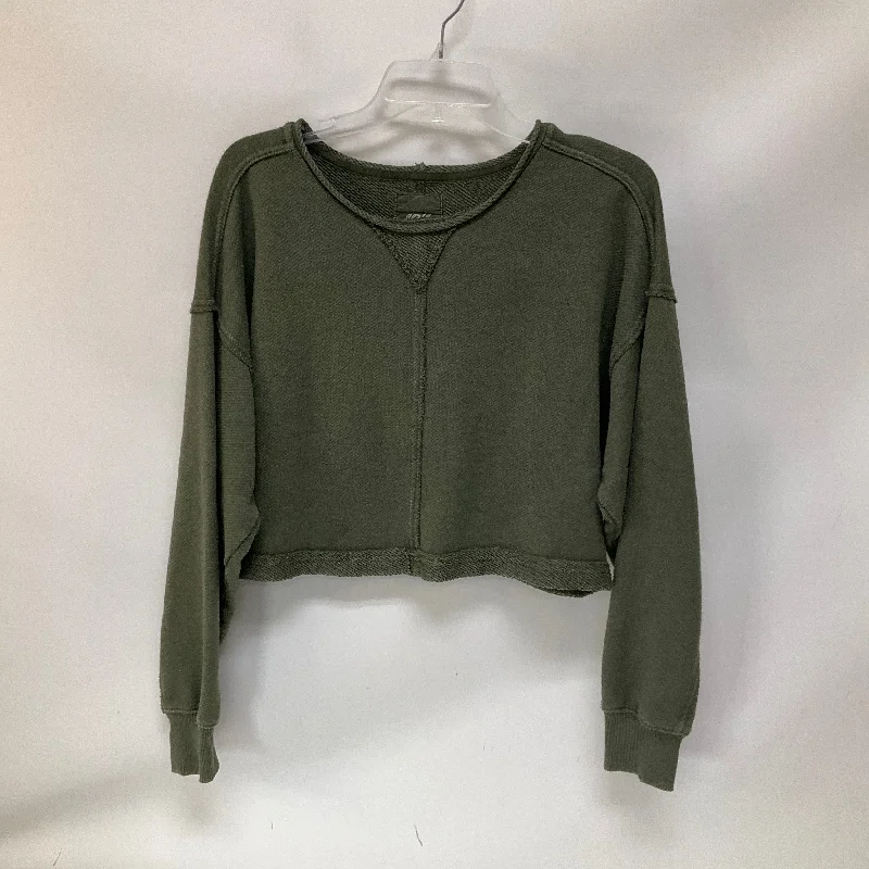 Top Long Sleeve By Aerie In Green, Size: S