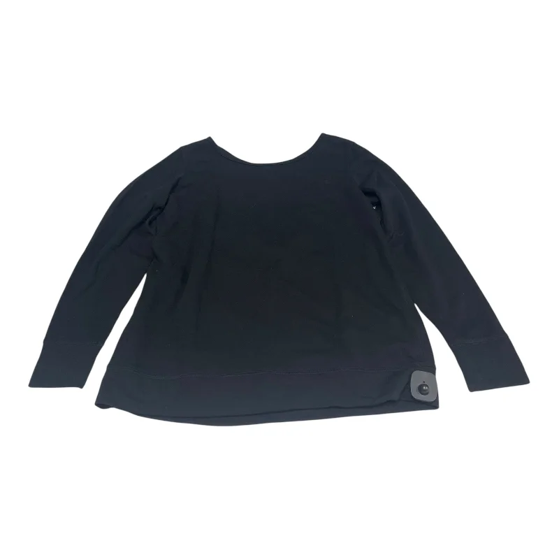 Athletic Top Long Sleeve Crewneck By Old Navy In Black, Size: L