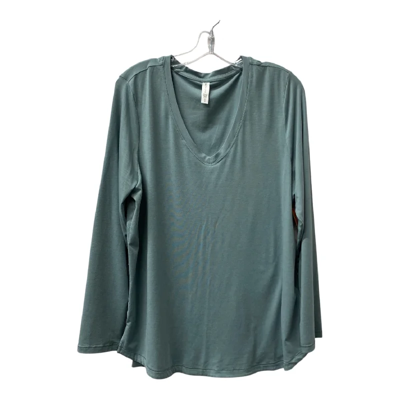 Athletic Top Ls Collar By Athleta In Green, Size:Xl