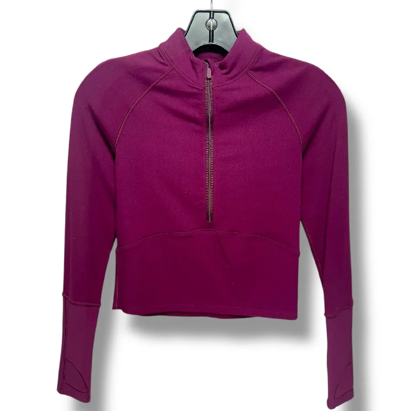 Athletic Top Long Sleeve Collar By Lululemon In Purple, Size: M