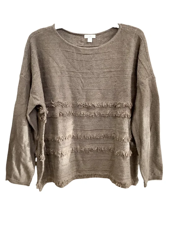 Top Long Sleeve By J. Jill In Brown, Size: L