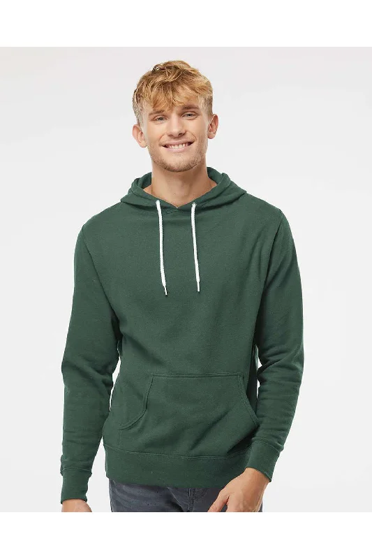 Independent Trading Co. Mens Hooded Sweatshirt Hoodie w/ Pouch Pocket - Alpine Green