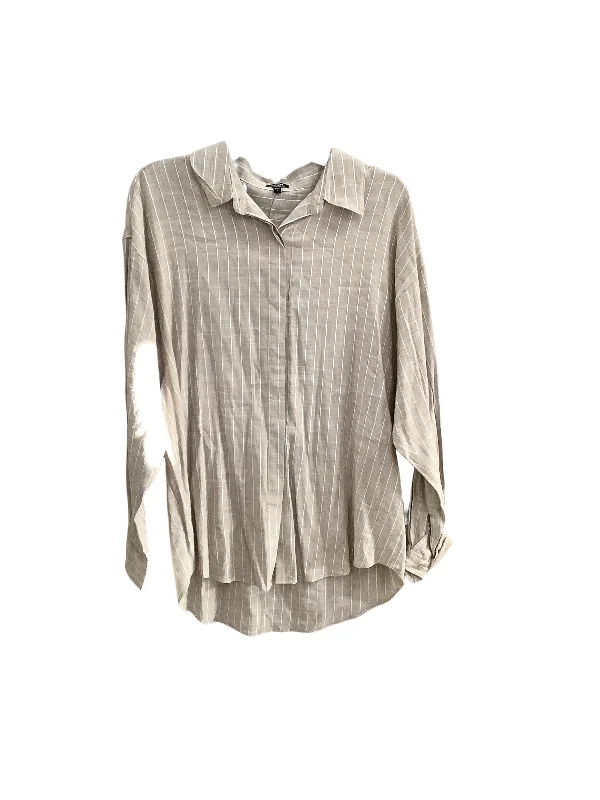 Top Long Sleeve By Express In Striped Pattern, Size: L