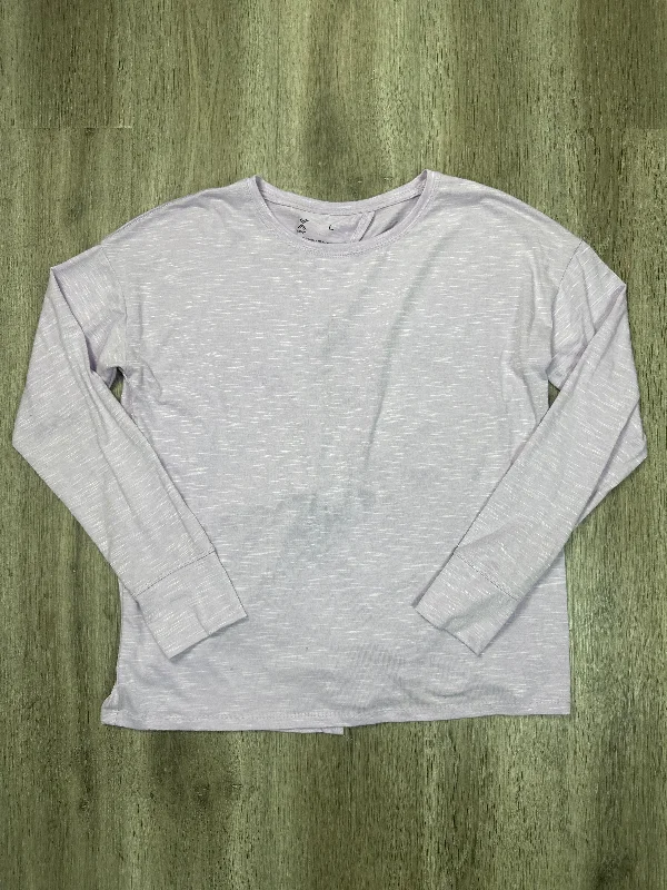 Athletic Top Long Sleeve Crewneck By Xersion In Purple, Size: L