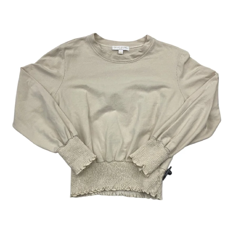 Top Long Sleeve By Spiritual Gangster In Beige, Size: M