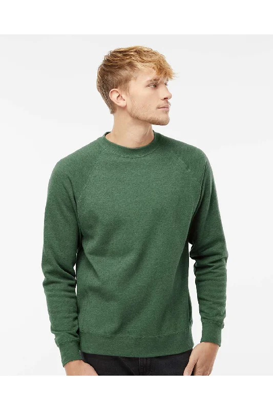 Independent Trading Co. Mens Special Blend Crewneck Raglan Sweatshirt - Moss Green