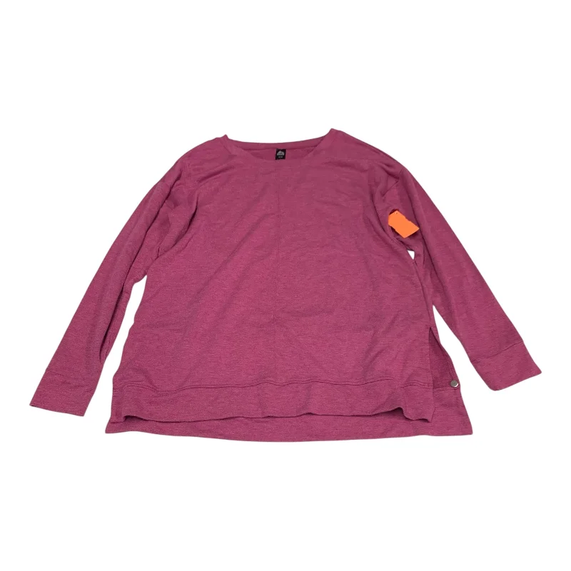 Athletic Top Long Sleeve Crewneck By Rbx In Purple, Size: M