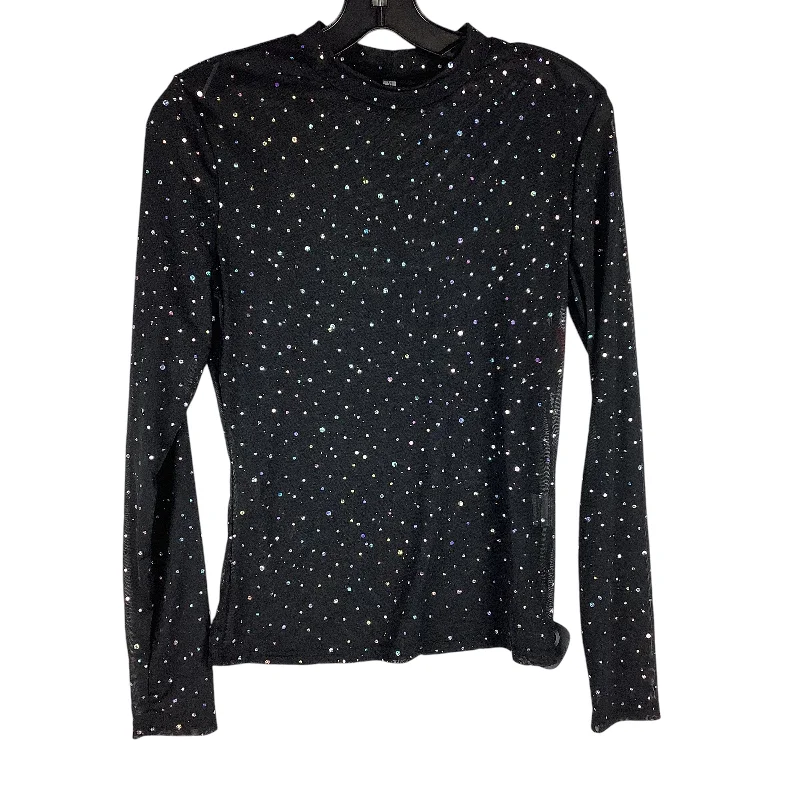 Top Long Sleeve By Clothes Mentor In Black, Size: M