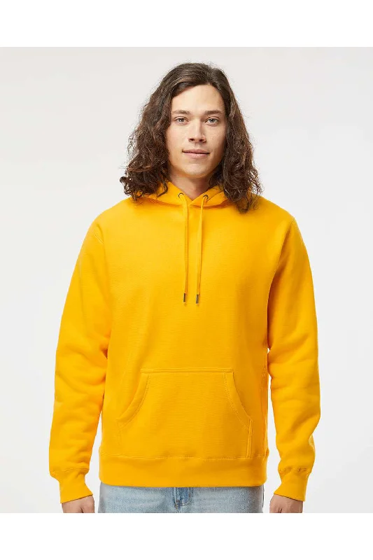 Independent Trading Co. Mens Legend Hooded Sweatshirt Hoodie w/ Pouch Pocket - Gold - Closeout