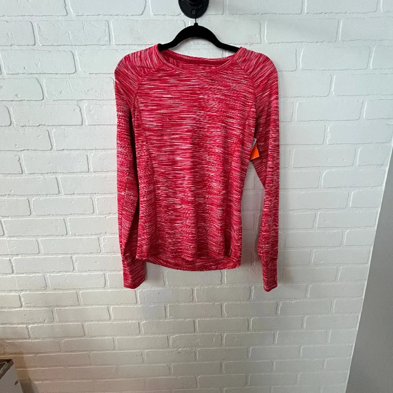 Athletic Top Long Sleeve Crewneck By Clothes Mentor In Pink & Red, Size: S