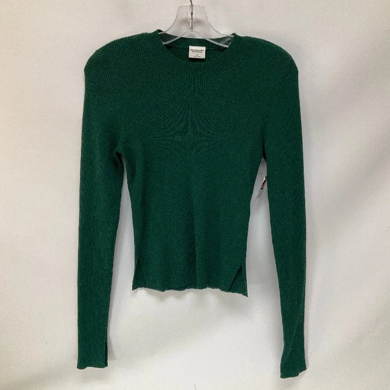 Top Long Sleeve By Abercrombie And Fitch In Green, Size: M