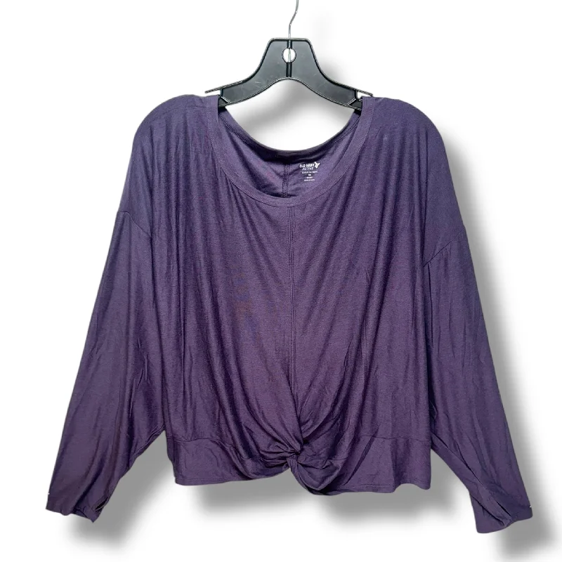 Athletic Top Long Sleeve Crewneck By Old Navy In Purple, Size: 3x